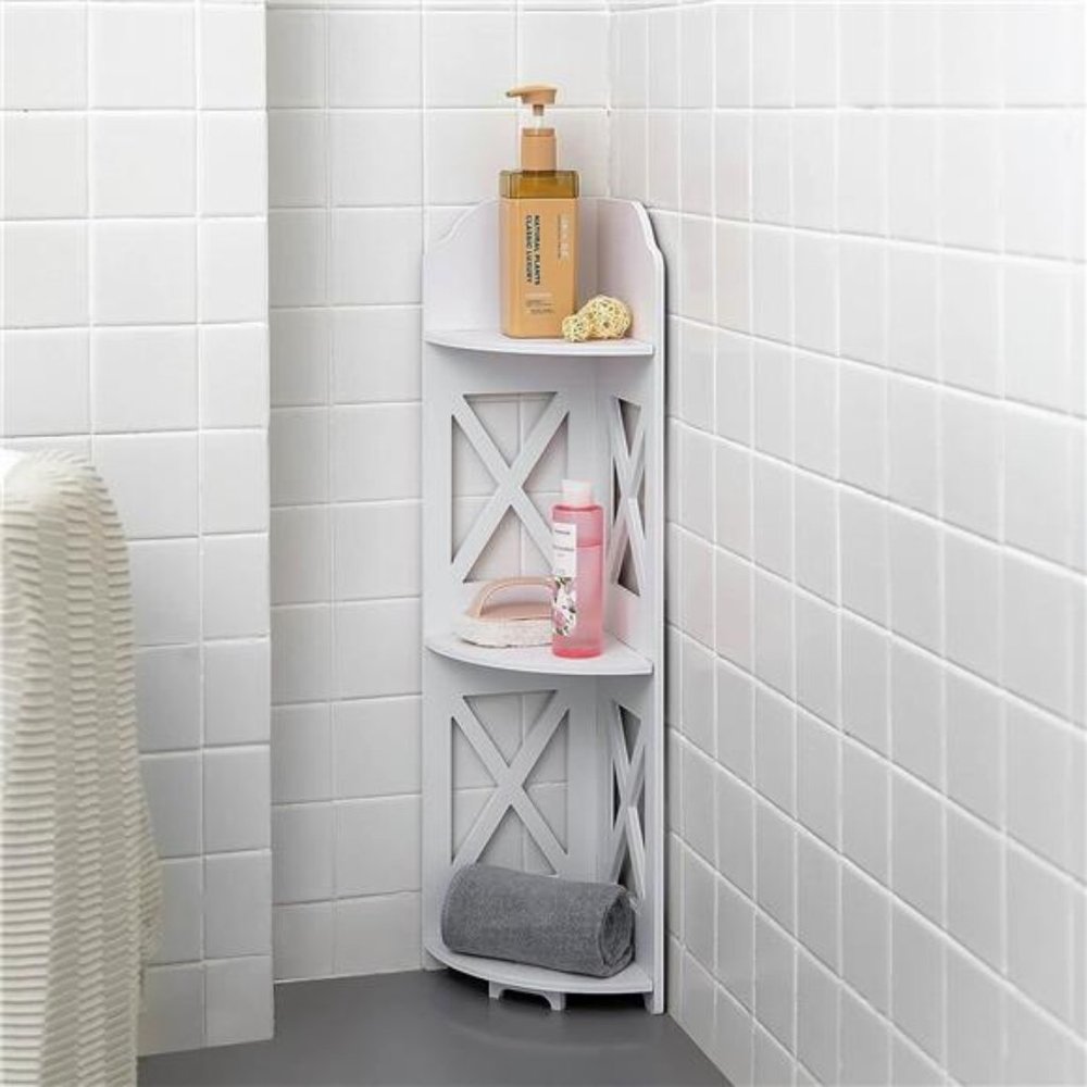Corner Shelves Stand, Toilet Paper Stand, Waterproof , White